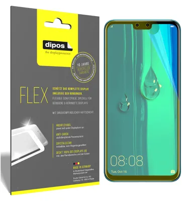 Produktbild von 3x Huawei Enjoy 9 Plus Schutzfolie Folie, 100% Displayabdeckung, dipos Flex