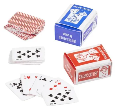 Produktbild von Miniatur Spielkarten, 2 Sets - Wichtel- und Puppenstube