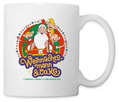 Produktbild von Spreadshirt Weihnachtsmann & Co. KG Logo Tasse, One size, Weiß