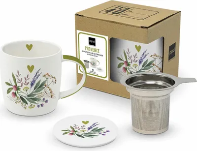 Immagine prodotto di PPD Provence T-Mug, tazza da tè, tazza, con colino e coperchio, New Bone China, 350 ml, 160402313