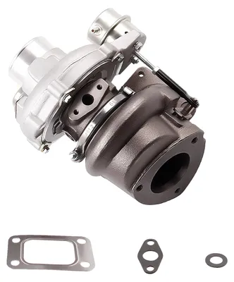 Imagen del producto de Turbocompresor, fabricado en acero y aluminio, con unas dimensiones de 26 cm de largo, 24 cm de ancho y 22 cm de alto, y un peso de 7380 gramos