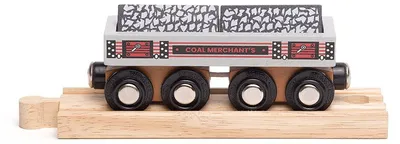 Zdjęcie produktu dla Długi wagon węgla Bigjigs Rail + 2 tory