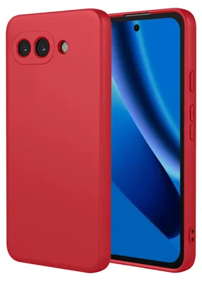 Productafbeelding van MobyDefend Hoesje - Geschikt voor Google Pixel 10a  -  Matte Siliconen Backcover - Framboosrood
