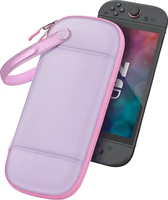 Produktbild von FINTIE Slim Tasche Kompatibel mit Nintendo Switch 2 (2025) - [Ultradünn] Stoßfeste Hartschalen Tragetasche mit 10 Spielkartenhaltern für Switch 2 Konsole, Lila