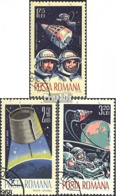 Produktbild von Briefmarken Rumänien 1965 Mi 2427-2429 (kompl.Ausg.) gestempelt Weltraumfahrt