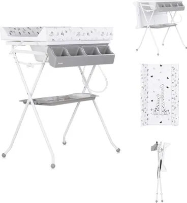 Produktbild von CHIPOLINO Badewanne mit Wickelauflage und Stä nder Aqua Giraffe