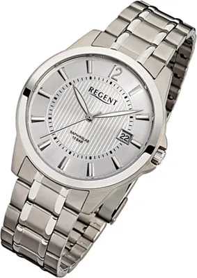 Produktbild von Regent Armbanduhr silber F-554 Herren Analog-Titanuhr URF554