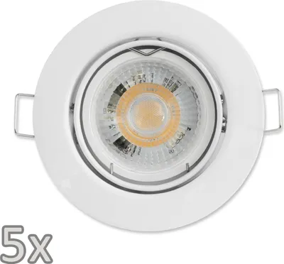 Produktbild von Einbauleuchten-Set McShine 5xRahmen 5xLED-Modul 5W 400lm 230V weiß