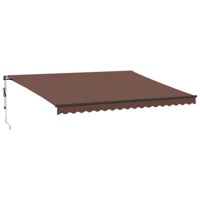 Zdjęcie produktu dla vidaXL Markiza automatyczna brązowa 450x350 cm