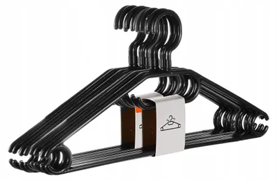 Produktbild von Epewex Drehbar Kleiderbügel Robust Schwarz 10 Stück