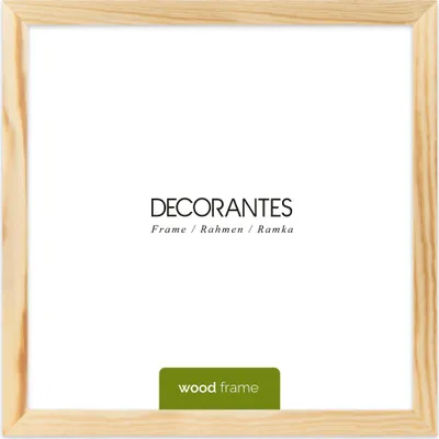 Image de Cadre photo 20 x 20 cm en bois naturel pour photos carrées