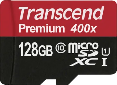 Image de Transcend Premium - Carte mémoire flash (adaptateur microSDXC vers SD inclus) - 128 Go - UHS Class 1 / Class10 - 300x - microSDXC
