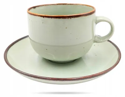 Produktbild von Bogucice Tasse mit Untertasse 250 ml Rustic Mintgrün