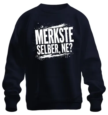 Obrázek produktu pro Vlastně si to sám neuvědomuješ, že? Vtipný nápis, sarkasmus, výrok, humor. Mikina, svetr, tmavě modrá, velikost M