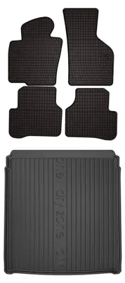 Produktbild von SolidPRO Gummifußmatten + Kofferraumwanne für Volkswagen CC 2012-2016 5-tlg – Wielganizator
