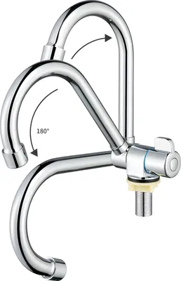 Obrázek produktu pro Skládací kuchyňské baterie z pochromované mosazi, otáčení o 360 stupňů, skládací pro vnitřní okna, závit G1/2, jednoruční dřezová baterie na studenou vodu pro jachetní dřezy v obytných automobilech