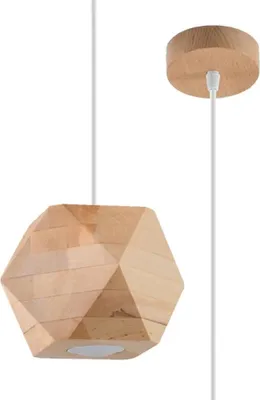 Image de Lampe pendante WOODY bois naturel 1xGU10 10W bois 120x12x12cm Sollux Lighting