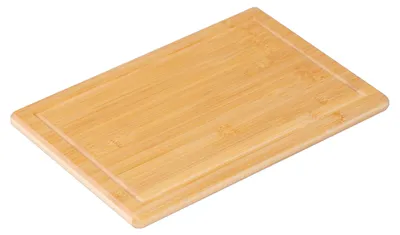 Image de Planche à découper Relaxdays avec rainure d'égouttage, 30 x 45 cm, planche en bambou hygiénique, cuisine, planche de service antidérapante, couleur naturelle