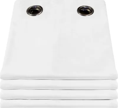 Produktbild von MOONDREAM  Akustikvorhang 3in1 | Lärmschutz | Thermoisolierung | 100% Verdunkelung | Patentierte Technologie | EU | Samt | Ösen | Weiß MC720 | 130B x 250H cm