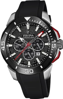 Zdjęcie produktu dla Festina kauczukowy zegarek męski na rękę czarny sportowy D2UF20642/4