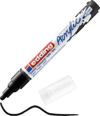 Zdjęcie produktu dla Marker akrylowy edding 5100 średni czarny Opakowanie 10 sztuk