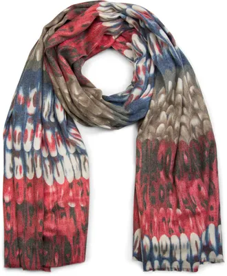 Produktbild von styleBREAKER weicher Schal mit Schuppen Muster und Fransen, Winter Strickschal, Tuch, Damen 01017057