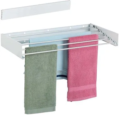 Produktbild von Famanu Wandtrockner platzsparend, klappbar, weiß, 15 x 80 x 40 cm, für innen und außen