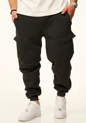 Produktbild von DAILY Baumwolle Herren Jogginghose als Cargohose - Lange Trainingshose Sweatpants Herren Freizeithose mit Bündchen aus Baumwolle im Regular-Fit