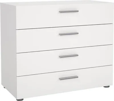 Produktbild von TYHJA Kommode mit 4 Schubladen - Weiß - B 70 x T 40 x H 75 cm