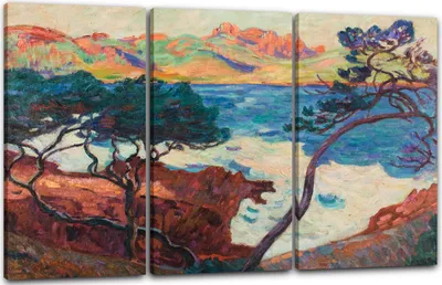 Produktbild von Leinwandbild 3-teilig (120x80cm): Amedeo Modigliani - Agay, echter Holz-Keilrahmen inkl. Aufhänger, handgefertigt in Deutschland