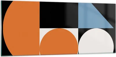 Produktbild von Bilder auf glas - Einteilig - Stück Geometrisch Räder - 120x50cm - Glasbilder - Wandbilder - Bilder - zum Aufhängen bereit - Wanddekoration aus Glas - Glas Bilder - Wandbild auf Glas - GAB120x50-4879