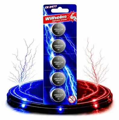 Zdjęcie produktu dla Baterie guzikowe CR2477 litowe 3V 1070MAH zestaw 5 sztuk