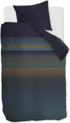 Produktbild von Beddinghouse Mako-Satin-Bettwäsche-Garnitur Lenny Farbe Blue Größe 135x200+80x80