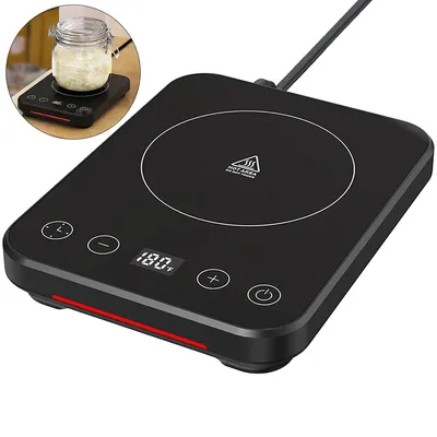 Produktbild von Sauerteig-Fermenter-Wärmer, Heizplatte mit präzisem 1°C-Thermostat (25–40°C), 12-Stunden-Timer,Auto Ein/Aus mit Speicherfunktion, ideal für Brotbacken