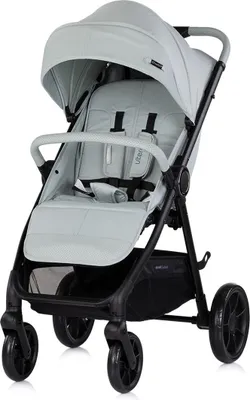Image de Poussette Chipolino Ultera, buggy pliable, avec panier, suspension, frein arrière et harnais, couleur turquoise