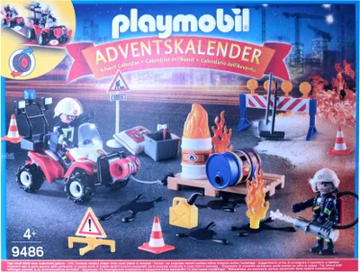 Produktbild von PLAYMOBIL, Adventskalender "Feuerwehreinsatz auf der Baustelle", 9486