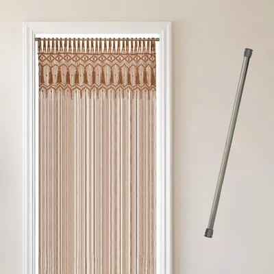 Produktbild von COZYOR Makramee-Vorhang, Boho Vorhang Türvorhang Fenstervorhang 132x200cm, wahlweise mit Stange