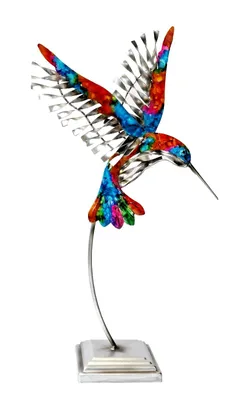 Produktbild von Deko Kolibri auf Ständer Fuß Metall Vogel Ziervogel Garten Figur Skulptur Objekt