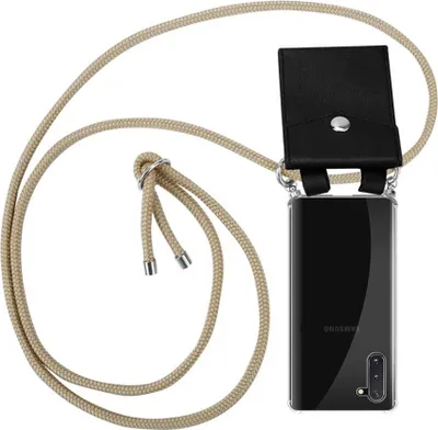 Produktbild von Cadorabo Schutzhülle für Samsung Galaxy NOTE 10 Hülle in Braun Handy Kette Kordel abnehmbares Etui
