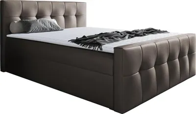 Produktbild von MIRJAN24 Boxspringbett Malibu, Bett mit zwei Bettkästen, Stilvoll Doppelbett (Farbe: Soft 024, Größe: 140 x 200 cm)