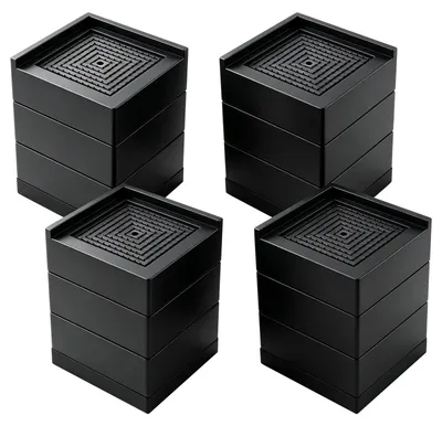 Möbelbeine 4 Stück, 10 cm, höhenverstellbar, schwarz
