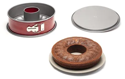 Obrázek produktu pro Forma de copt savarin springform TEFAL DELIBAKE J1642614 25 cm, aluminiu, rosu