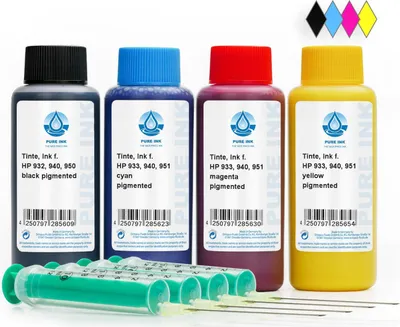 Produktbild von Nachfülltinten Set für HP 932, 933, 940, 950, 951, 4 Farben