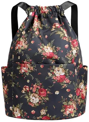 Immagine prodotto di Zaino sportivo Ibbenzoa® con coulisse – borsa da palestra impermeabile, dimensioni 43 x 30 x 15 cm, realizzata in poliestere/nylon, ampia borsa da palestra per uomo e donna con spallaccio ergonomico regolabile