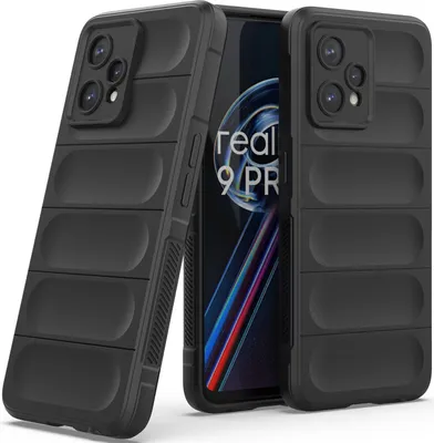 Produktbild von OPPO Realme 9 Pro+ Hülle, Weich TPU Silikon Stossfest Anti-rutsch Schutzhülle für OPPO Realme 9 Pro+ Schwarz