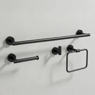Produktbild von Set Badezimmerhaken Rea Grid Black