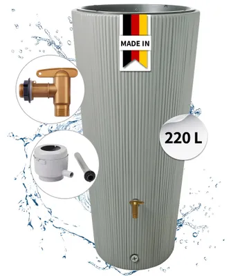 Immagine prodotto di 4rain VASO DECOR 2in1 serbatoio pioggia piantabile 220 litri agave incl. rubinetto in plastica e raccordo pluviale, Immagine generata dall'IA