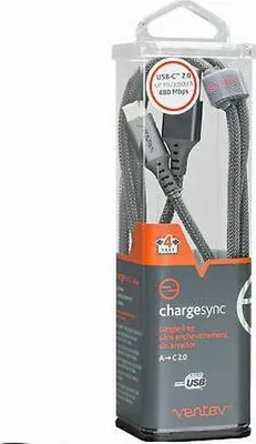 Immagine prodotto di Ventev 1,2M cavo Usb-A/Usb-C argento/argento 29406
