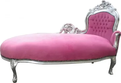 Produktbild von Barock Chaiselongue Rosa/Silber Mod2