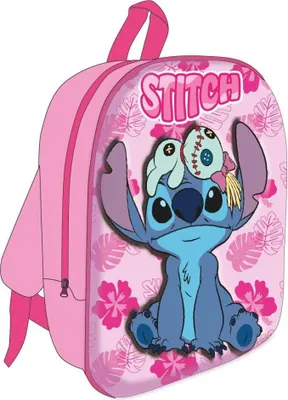 Zdjęcie produktu dla Plecak dziecięcy Lilo & Stitch 3D - różowa torba Mischief 30 cm